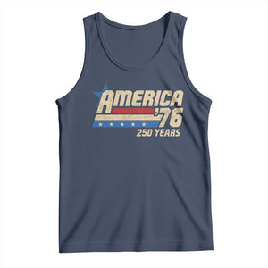 250th Anniversary USA Tank Top America Retro 250 Years 1776 2026 TS10 Navy Print Your Wear