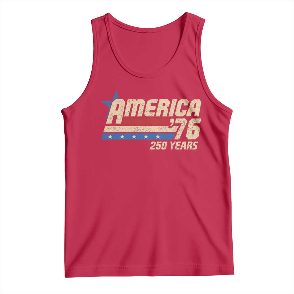 250th Anniversary USA Tank Top America Retro 250 Years 1776 2026 TS10 Red Print Your Wear