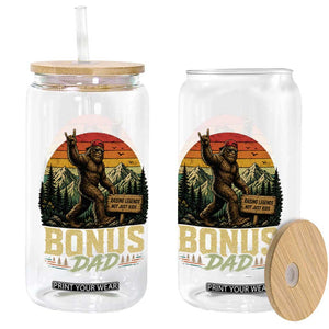 Bigfoot Bonus Dad Glass Can Retro Stepdad Fathers Day Gifts TS10 Print Your Wear