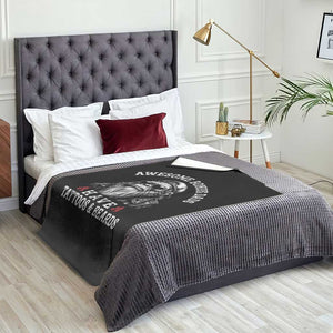 Funny Bigfoot Stepdad Throw Blanket Awesome Bonus Dads Have Tattoos And Beards TS10 Print Your Wear
