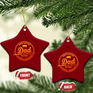Best Effin Dad Ever And Grill Master Ceramic Ornament Funny Grilling BBQ Sarcastic TS10 Print Your Wear