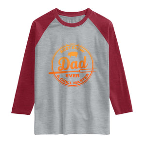 Best Effin Dad Ever And Grill Master Raglan Shirt Funny Grilling BBQ Sarcastic TS10 Heather Gray Heather Red Print Your Wear