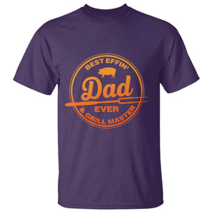 Best Effin Dad Ever And Grill Master T Shirt Funny Grilling BBQ Sarcastic TS10 Purple Print Your Wear