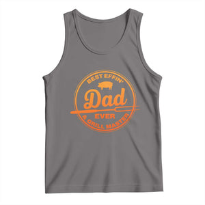 Best Effin Dad Ever And Grill Master Tank Top Funny Grilling BBQ Sarcastic TS10 Deep Heather Print Your Wear