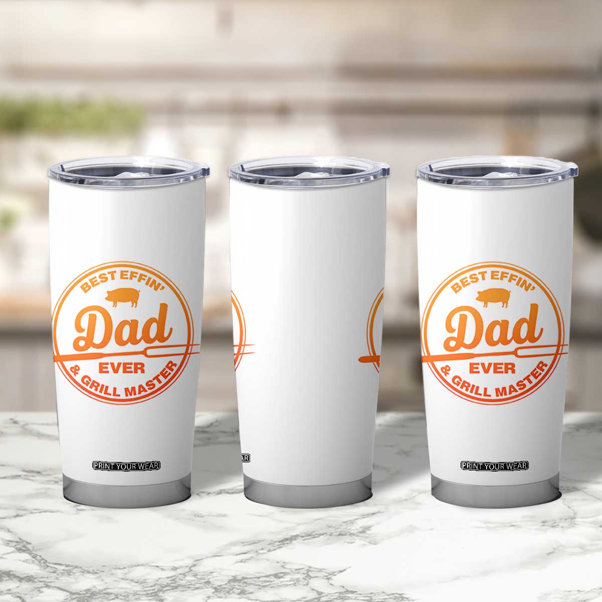Best Effin Dad Ever And Grill Master Tumbler Cup Funny Grilling BBQ Sarcastic TS10 Print Your Wear