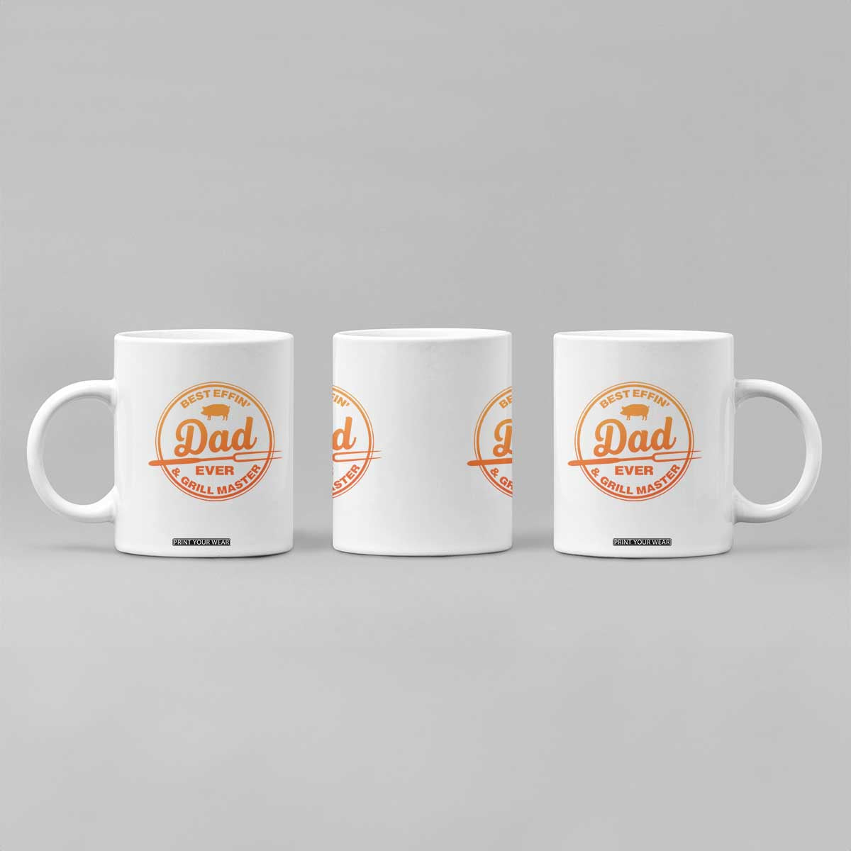 Best Effin Dad Ever And Grill Master Coffee Mug Funny Grilling BBQ Sarcastic TS10 Print Your Wear