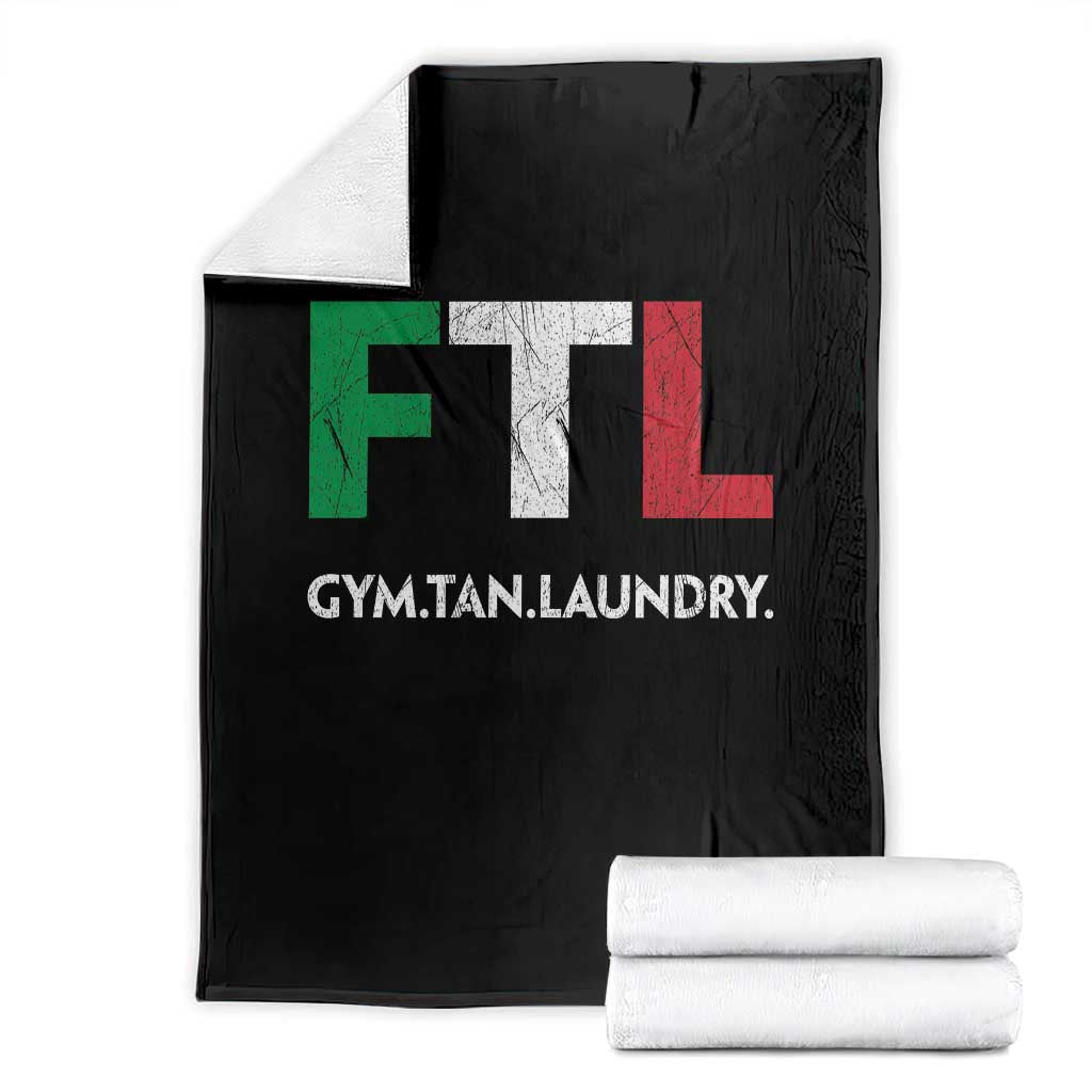 Gym Tan Laundry GTL Italian Flag Throw Blanket TS10 Black Print Your Wear