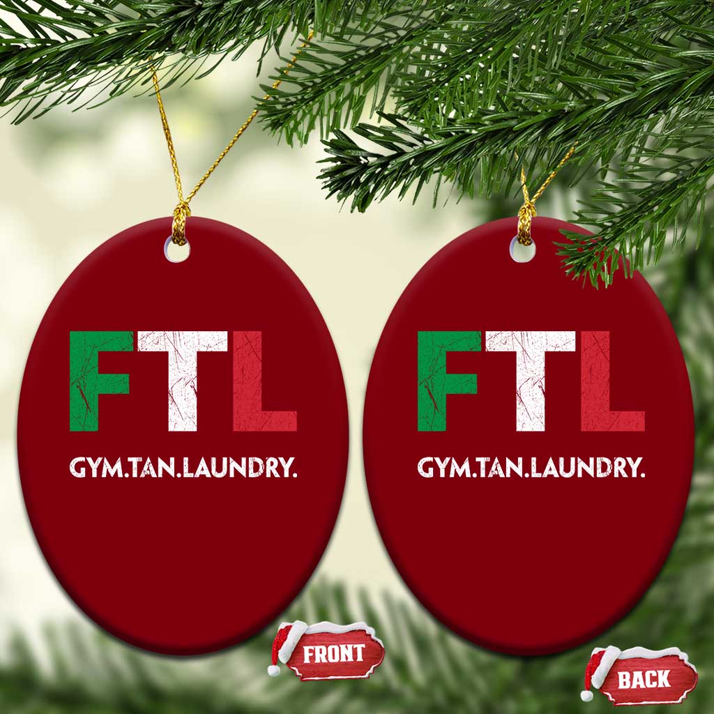 Gym Tan Laundry GTL Italian Flag Ceramic Ornament TS10 Print Your Wear