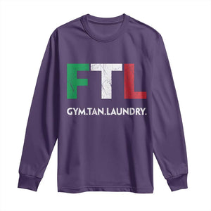 Gym Tan Laundry GTL Italian Flag Long Sleeve Shirt TS10 Purple Print Your Wear