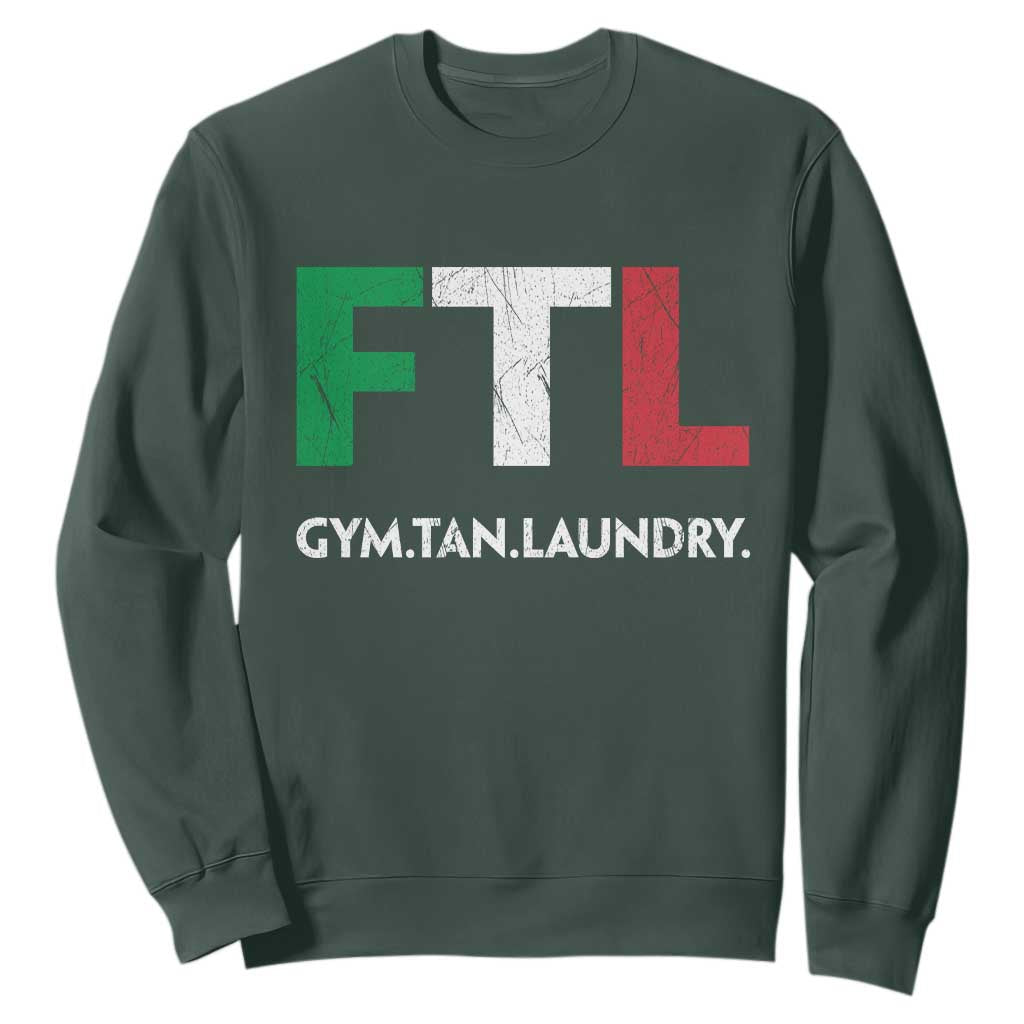 Gym Tan Laundry GTL Italian Flag Sweatshirt TS10 Dark Forest Green Print Your Wear