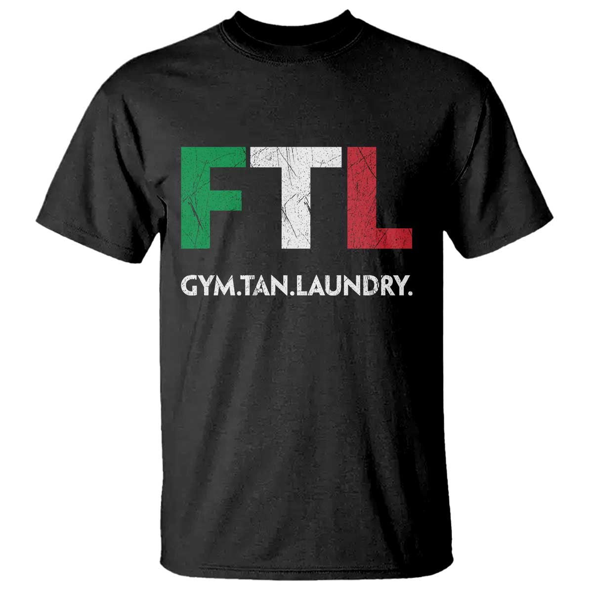 Gym Tan Laundry GTL Italian Flag T Shirt TS10 Black Print Your Wear