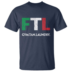 Gym Tan Laundry GTL Italian Flag T Shirt TS10 Navy Print Your Wear