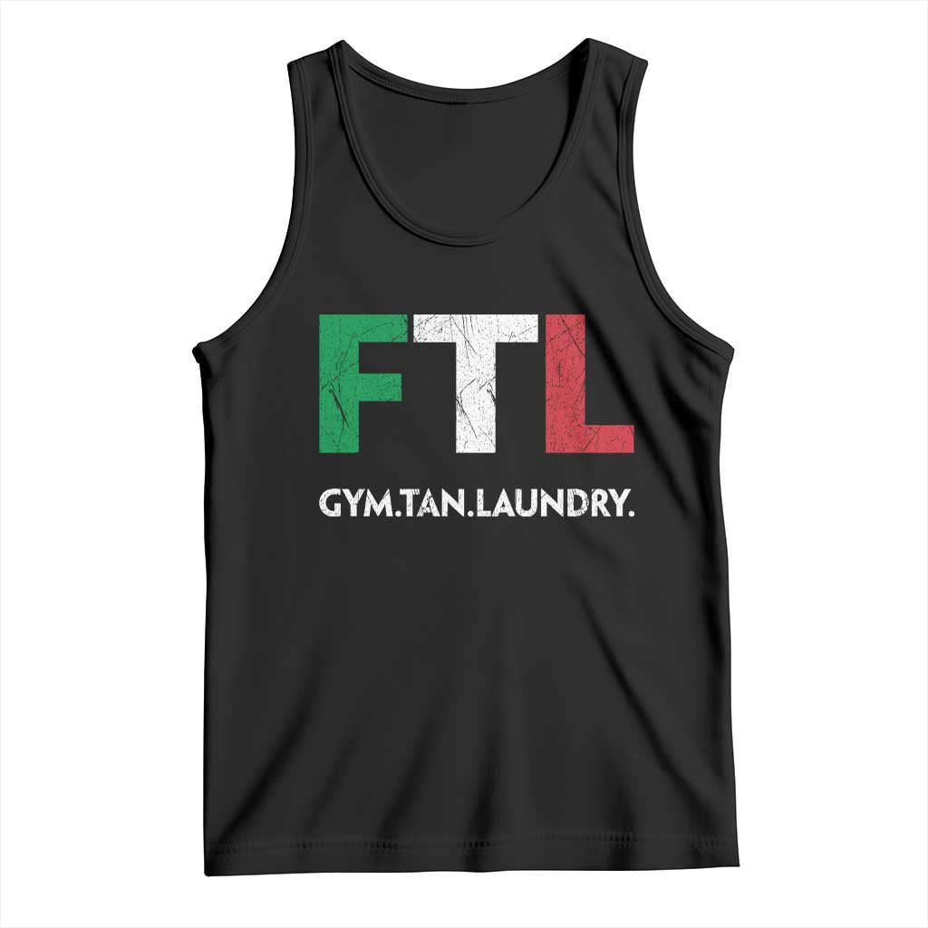 Gym Tan Laundry GTL Italian Flag Tank Top TS10 Black Print Your Wear