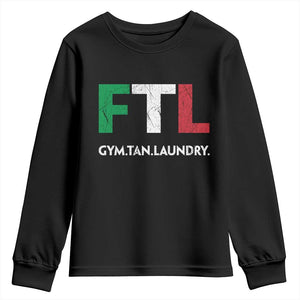 Gym Tan Laundry GTL Italian Flag Youth Sweatshirt TS10 Black Print Your Wear