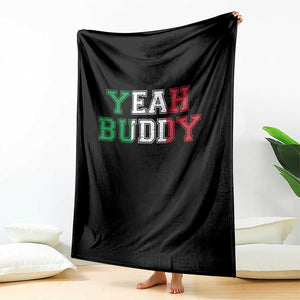 Yeah Buddy Italian Flag Throw Blanket Vintage Retro TS10 Print Your Wear