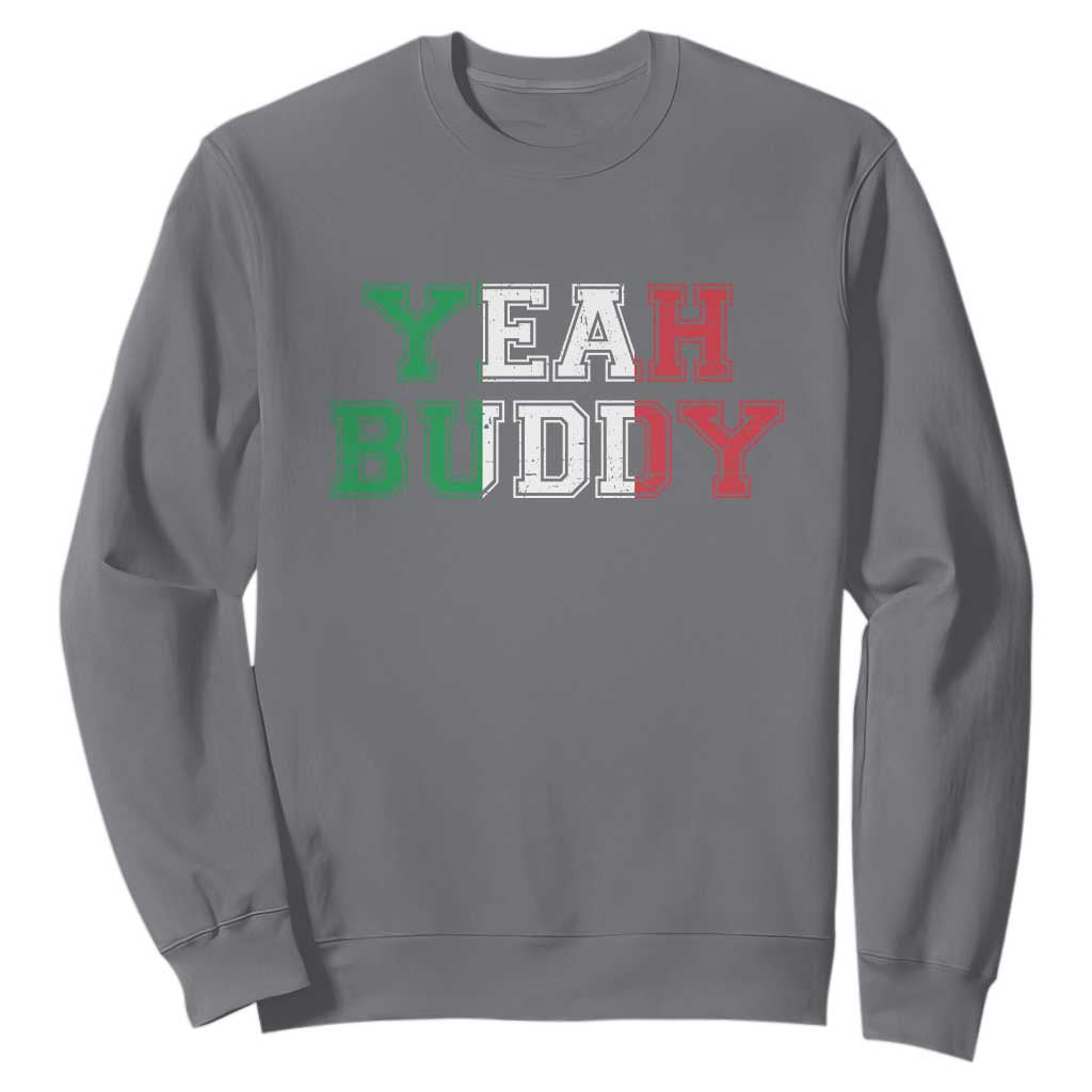 Yeah Buddy Italian Flag Sweatshirt Vintage Retro TS10 Charcoal Print Your Wear