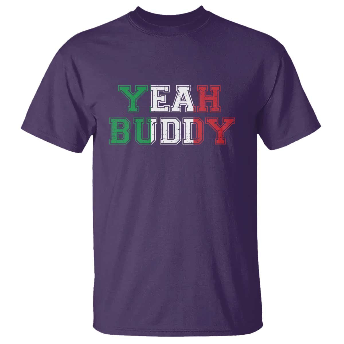 Yeah Buddy Italian Flag T Shirt Vintage Retro TS10 Purple Print Your Wear