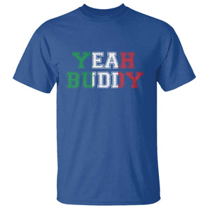 Yeah Buddy Italian Flag T Shirt Vintage Retro TS10 Royal Blue Print Your Wear