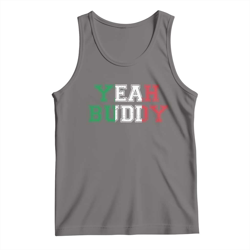 Yeah Buddy Italian Flag Tank Top Vintage Retro TS10 Deep Heather Print Your Wear