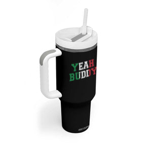 Yeah Buddy Italian Flag Tumbler With Handle Vintage Retro TS10 Print Your Wear