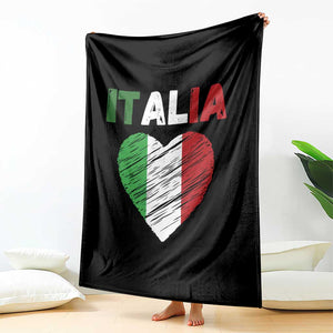Italian Flag Heart Throw Blanket Retro Vintage Italia Graphic TS10 Print Your Wear