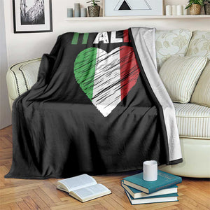 Italian Flag Heart Throw Blanket Retro Vintage Italia Graphic TS10 Print Your Wear