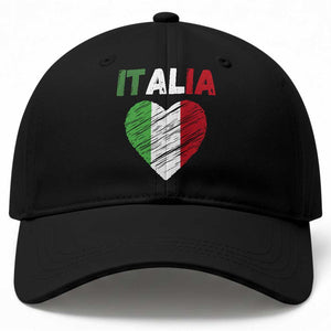 Italian Flag Heart Baseball Cap Retro Vintage Italia Graphic TS10 Print Your Wear