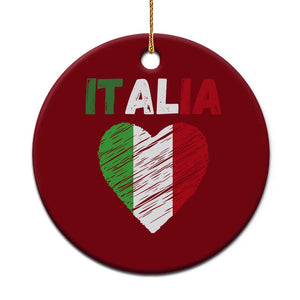 Italian Flag Heart Ceramic Ornament Retro Vintage Italia Graphic TS10 1pc Red Print Your Wear