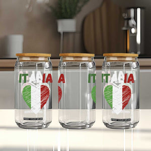 Italian Flag Heart Glass Can Retro Vintage Italia Graphic TS10 Print Your Wear