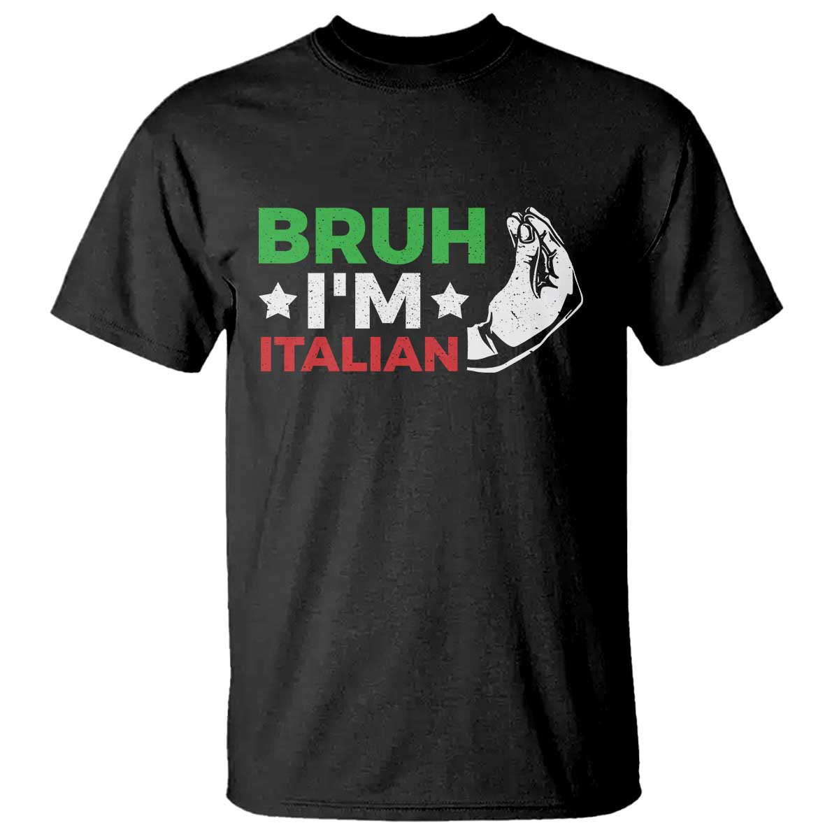 Bruh Im Italian T Shirt Italy Flag Italian Festival Funny Italian TS10 Black Print Your Wear