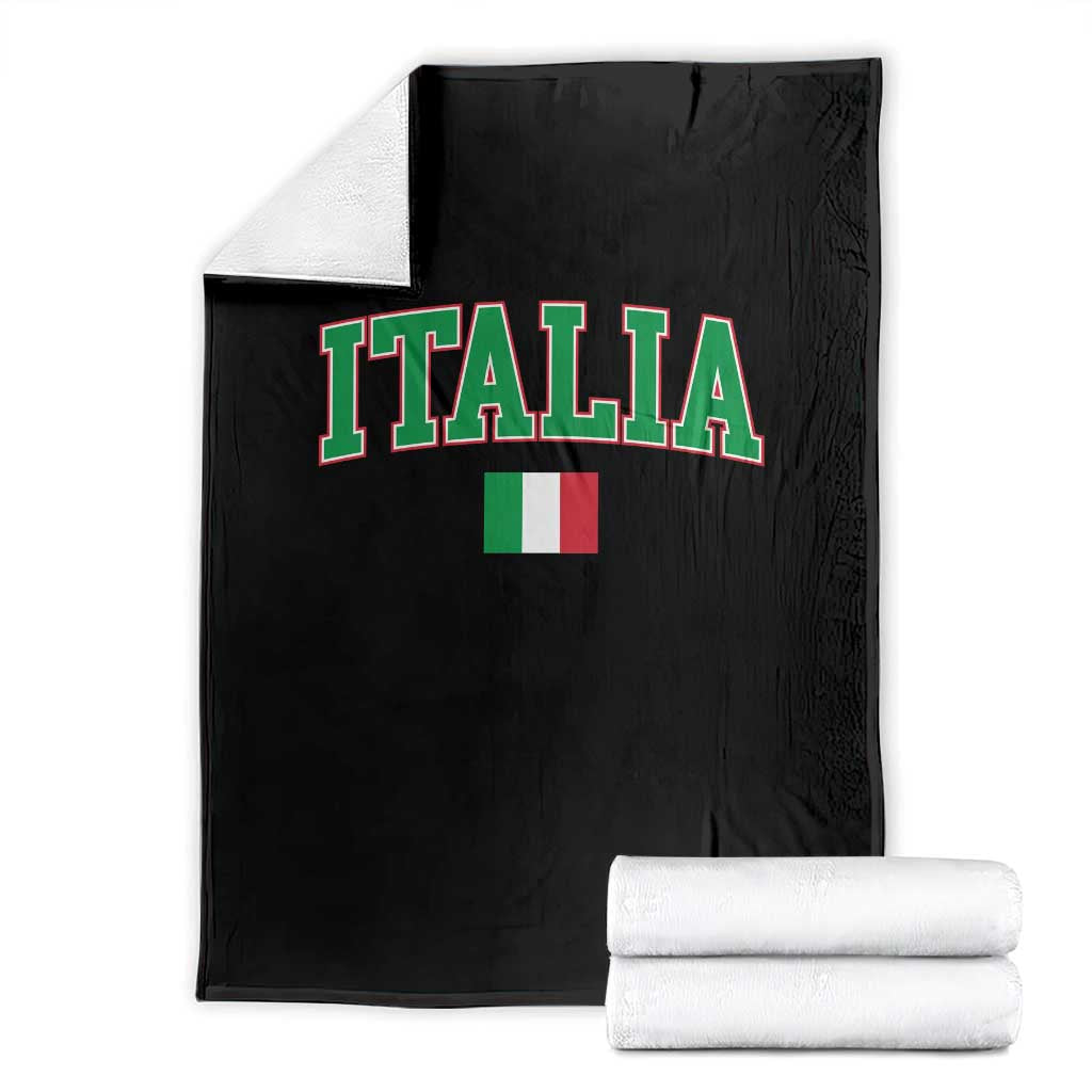 Vintage Italia Throw Blanket Print Retro Varsity Italian Apparel TS10 Black Print Your Wear