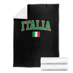 Vintage Italia Throw Blanket Print Retro Varsity Italian Apparel TS10 Black Print Your Wear