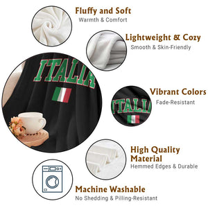 Vintage Italia Throw Blanket Print Retro Varsity Italian Apparel TS10 Print Your Wear