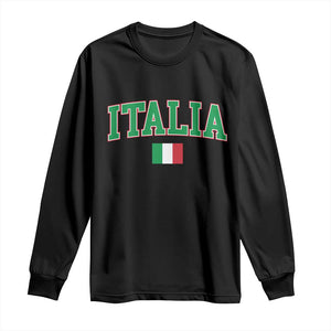 Vintage Italia Long Sleeve Shirt Print Retro Varsity Italian Apparel TS10 Black Print Your Wear