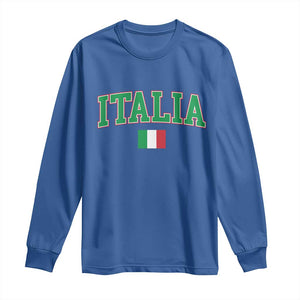Vintage Italia Long Sleeve Shirt Print Retro Varsity Italian Apparel TS10 Royal Blue Print Your Wear