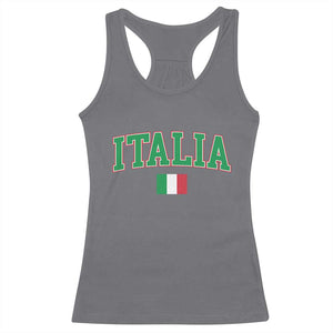 Vintage Italia Racerback Tank Top Print Retro Varsity Italian Apparel TS10 Charcoal Print Your Wear