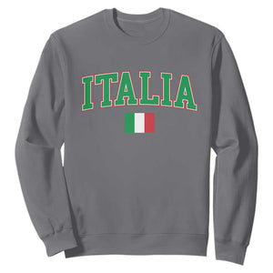 Vintage Italia Sweatshirt Print Retro Varsity Italian Apparel TS10 Charcoal Print Your Wear