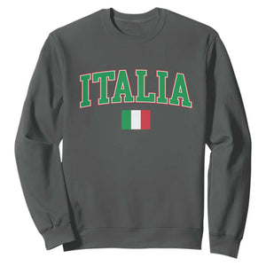 Vintage Italia Sweatshirt Print Retro Varsity Italian Apparel TS10 Dark Heather Print Your Wear