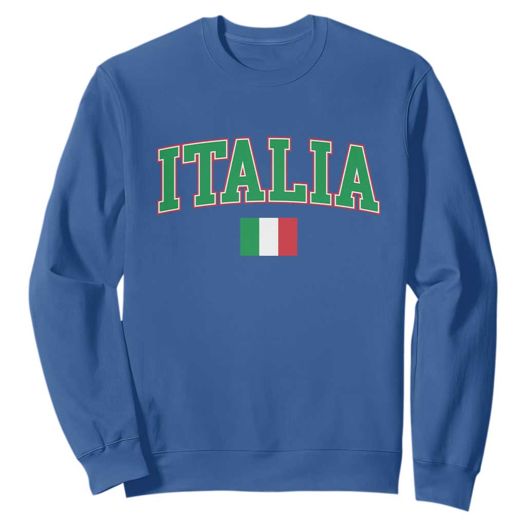 Vintage Italia Sweatshirt Print Retro Varsity Italian Apparel TS10 Royal Blue Print Your Wear