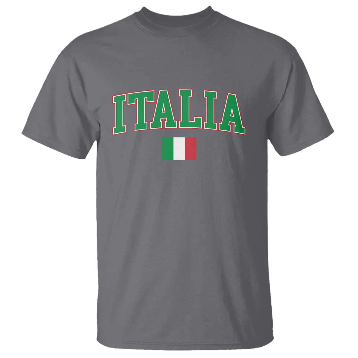 Vintage Italia T Shirt Print Retro Varsity Italian Apparel TS10 Charcoal Print Your Wear