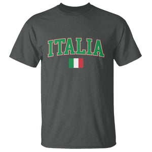 Vintage Italia T Shirt Print Retro Varsity Italian Apparel TS10 Dark Heather Print Your Wear