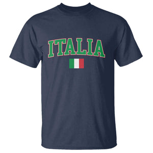 Vintage Italia T Shirt Print Retro Varsity Italian Apparel TS10 Navy Print Your Wear