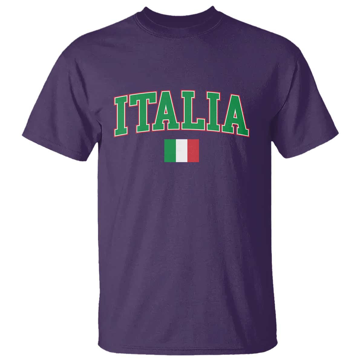 Vintage Italia T Shirt Print Retro Varsity Italian Apparel TS10 Purple Print Your Wear