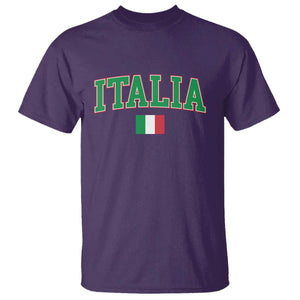 Vintage Italia T Shirt Print Retro Varsity Italian Apparel TS10 Purple Print Your Wear
