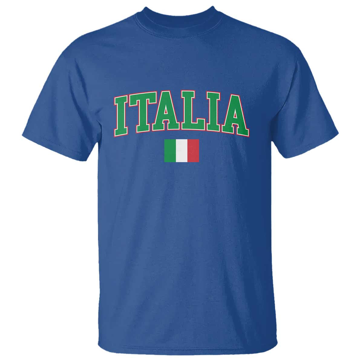Vintage Italia T Shirt Print Retro Varsity Italian Apparel TS10 Royal Blue Print Your Wear