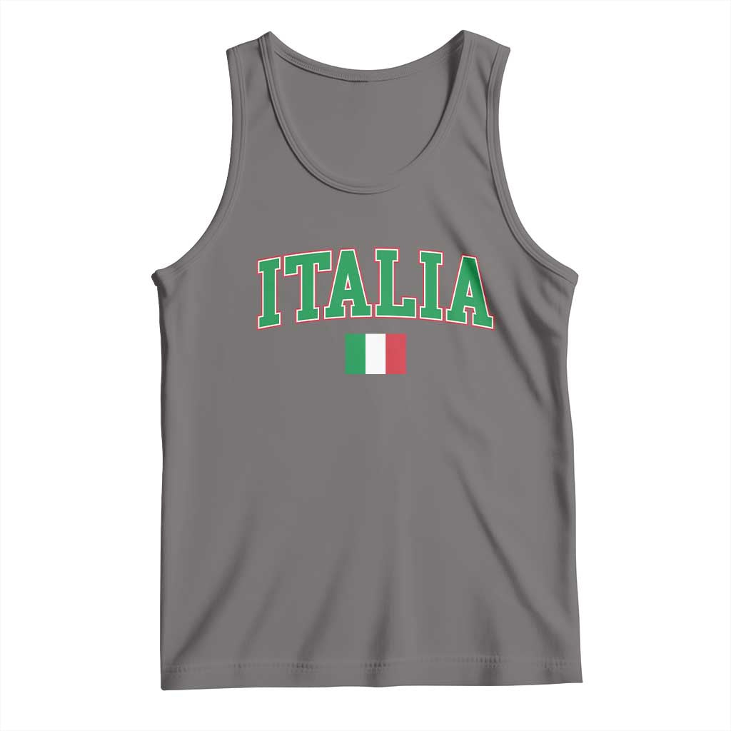 Vintage Italia Tank Top Print Retro Varsity Italian Apparel TS10 Deep Heather Print Your Wear