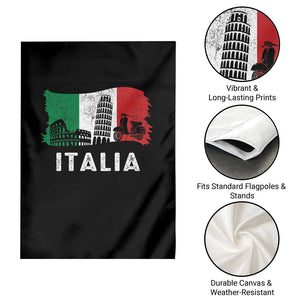 Italian Flag Garden Flag Distressed Style Pisa Tower Colosseum Classic Scooter TS10 Print Your Wear