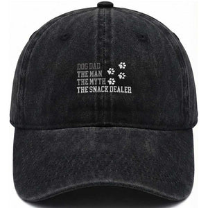Dog Dad Washed Cotton Baseball Cap Fathers Day Gift for Dog Lovers Retro Vintage TS10 Print Your Wear