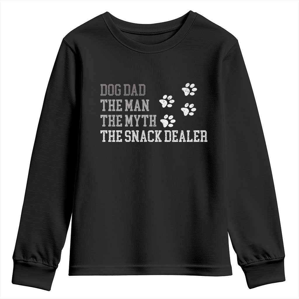 Dog Dad Youth Sweatshirt Fathers Day Gift for Dog Lovers Retro Vintage TS10 Black Print Your Wear