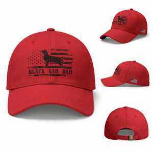 Black Lab Dad Baseball Cap Funny Labrador Dad Fathers Day Gift for Dog Lovers TS10 Baseball Cap Universal Fit Red Print Your Wear